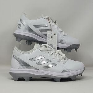 Adidas Purehustle 2 TPU Baseball Shoes White Grey Womens Size Multi H02347 New